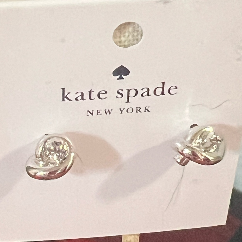 Kate Spade Twisted Silver Knotted Earrings #TSER - Picture 6 of 7